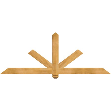 Ekena Millwork Kennewick Rough Sawn Timber Gable Bracket, Western Red Cedar, 72"W x 27"H x 2"D x 4"F, 9/12 Pitch GBW072X27X0204KEN00RWR